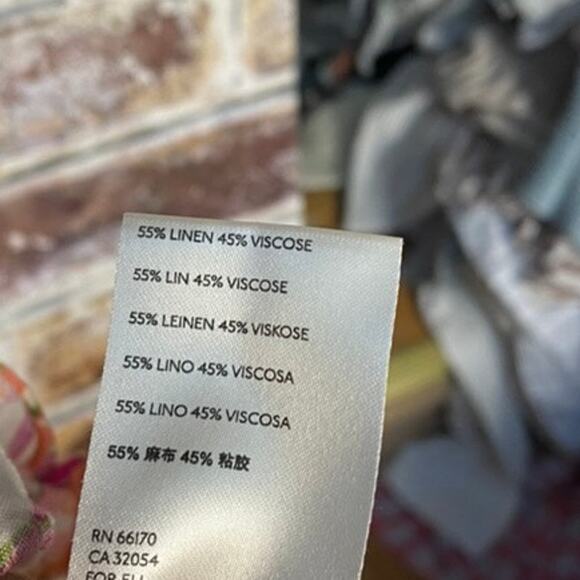 Free People "Summer In Tulum" Linen Blend Mixed Print Ruffle Sleeveless Tunic - Picture 12 of 15